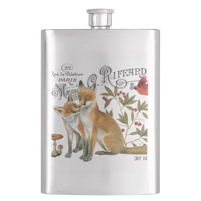 Petaca zorro vintage moderno (Anverso)