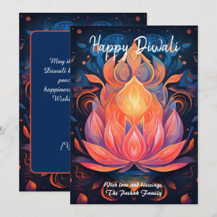 Petal Light Desea Diwali tarjeta