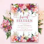 Petal Perfection Sweet Dieciséis Invitaciones<br><div class="desc">Estas invitaciones presentan un impresionante diseño floral que añade un toque de elegancia y feminidad a cualquier celebración dulce de dieciséis. Nuestras invitaciones impresionarán a sus huéspedes y marcarán el tono para un evento memorable. Ya sea que esté planeando una pequeña reunión o una gran celebración, estas dulces invitaciones florales...</div>