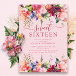 Petal Perfection Sweet Dieciséis Invitaciones<br><div class="desc">Estas invitaciones presentan un impresionante diseño floral que añade un toque de elegancia y feminidad a cualquier celebración dulce de dieciséis. Nuestras invitaciones impresionarán a sus huéspedes y marcarán el tono para un evento memorable. Ya sea que esté planeando una pequeña reunión o una gran celebración, estas dulces invitaciones florales...</div>