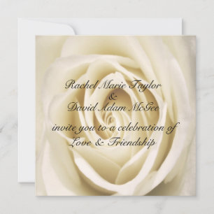 Petales De Amor, Blanco, Invitaciones De Boda