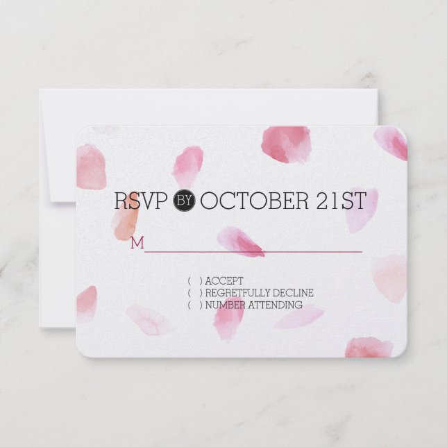 Petales de Rosa románticos RSVP (Anverso)