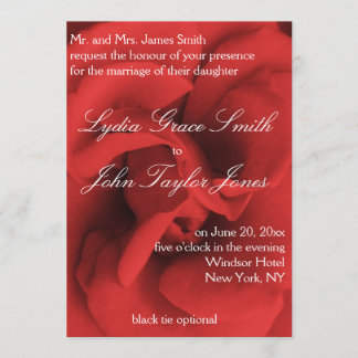Petales Rojos Elegantes Invitaciones a la Boda