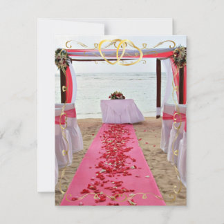 Petales Rosas En La Invitación De La Alfombra Roja