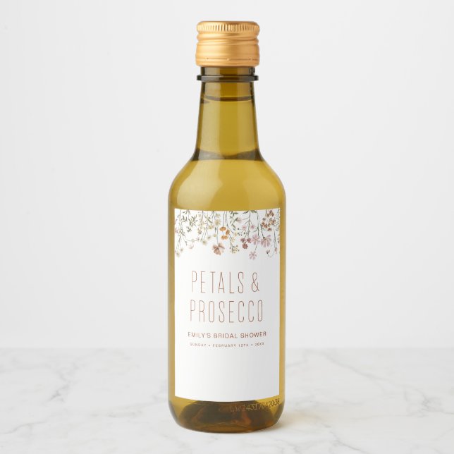 Petales y ducha de flores silvestres de Prosecco (Anverso)