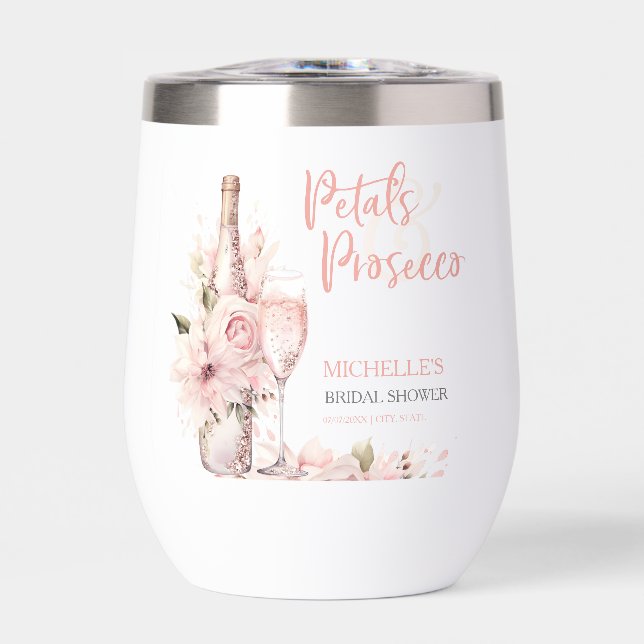Petales y Prosecco Ducha Bridal Rubor Floral rosa (Frente)