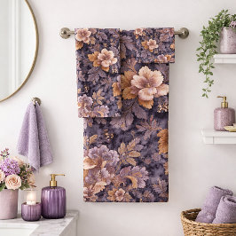 Pétalos de antigüedad heredada floral púrpura