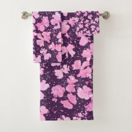 Pétalos de flor de pintura rosada de acrílico