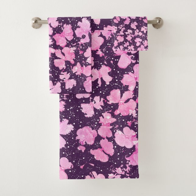 Pétalos de flor de pintura rosada de acrílico (In situ)