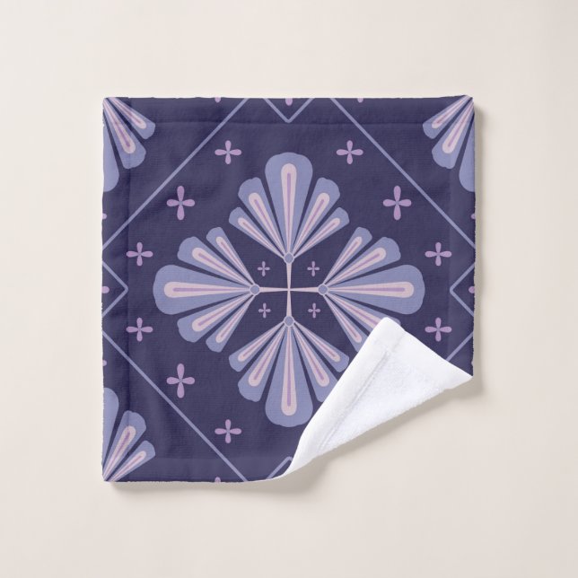 Pétalos de Flor Geométrica Patrón de Repetición Ab (Toallita)