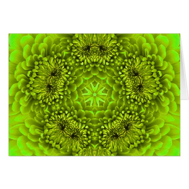 PÉTALOS DE FLORES DE DALIA VERDE (Anverso (Horizontal))
