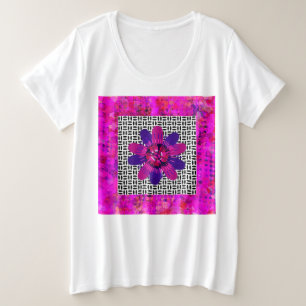 Pétalos de flores en blanco y negro rosado y morad