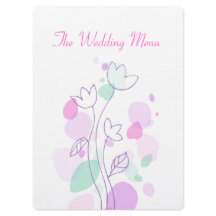 Pétalos de flores gráficas modernas menú para la c