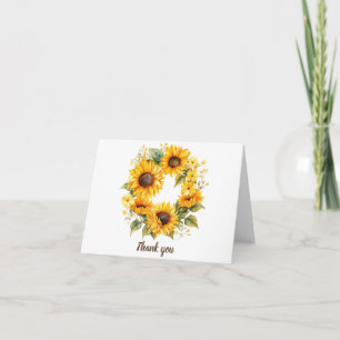 Pétalos de girasol: Tarjeta de agradecimiento al B