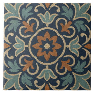 Pétalos de Granada – Diseño de Baldosas Florales M