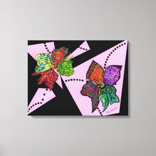 Pétalos en la impresión de lienzo en movimiento (Anverso)