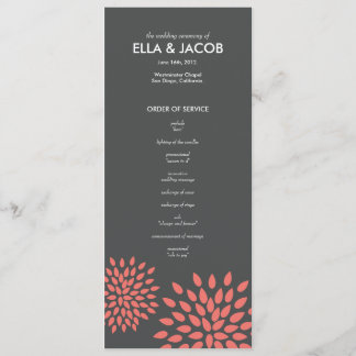 Pétalos finos | Coral | Programa de Ceremonia