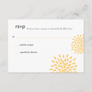 Pétalos finos | Sunshine | Tarjeta RSVP