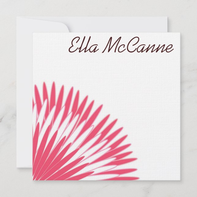 Pétalos modernos de flores en rosa (Anverso)