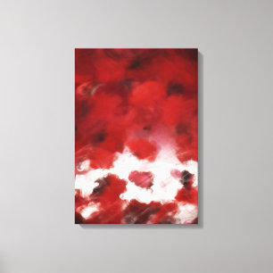 Pétalos rojos pintando arte 2 - tela envuelta