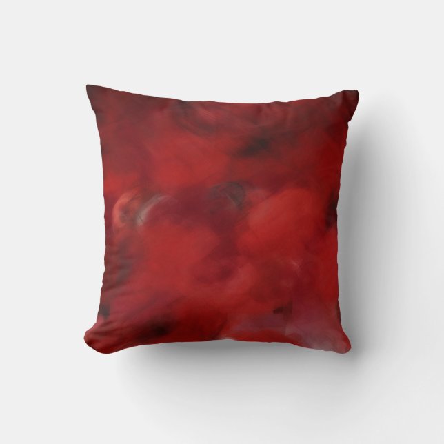 Pétalos rojos pintando el arte 4 - almohada (Anverso)