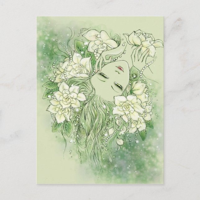 Pétalos y postal de las perlas (Anverso)