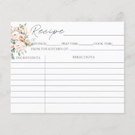 Pétalos Y Tarjetas De Receta De Ducha Bridal Prose