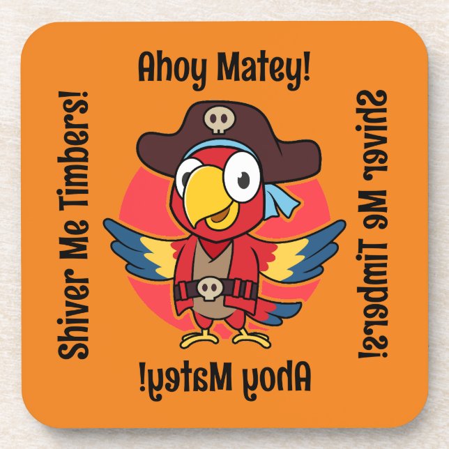 Pete el Pirata - Posavasos para Bebida de Hallowee (Frente)