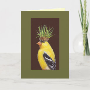 Pete la tarjeta de goldfinch