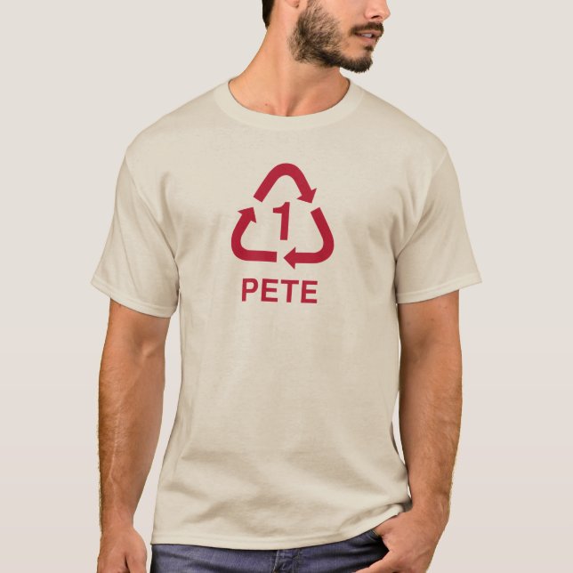 PETE que recicla la frambuesa de la camiseta (Anverso)