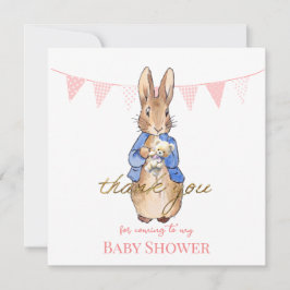 Peter, el conejo con el lienzo rosa gracias