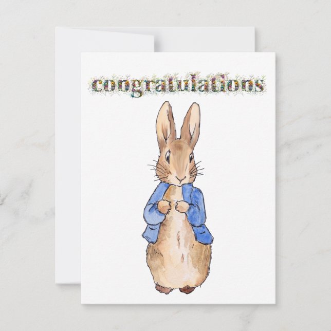 Peter el conejo Felicitaciones Wildflowers (Anverso)