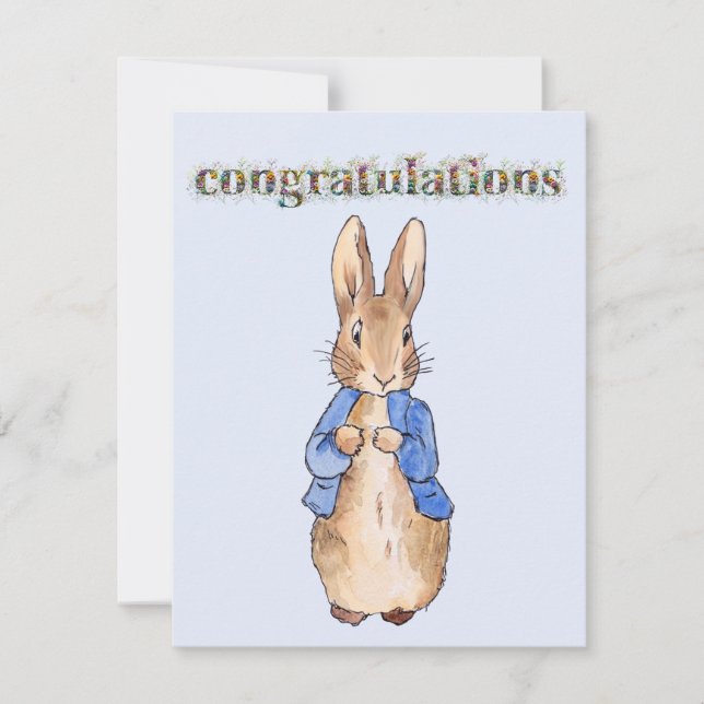 Peter el conejo Felicitaciones Wildflowers (Anverso)