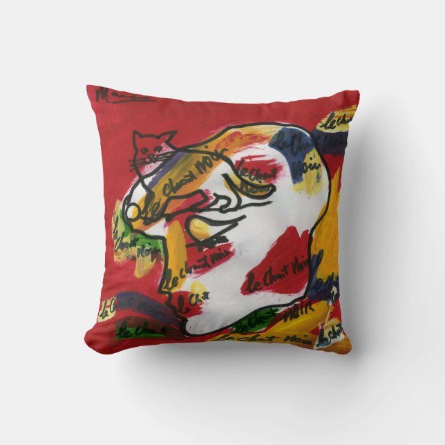 "peter max art style" almohada abstracta (Anverso)