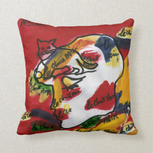 "peter max art style" almohada abstracta