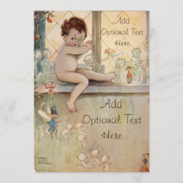 Peter Pan en la ventana con hadas - Invitación