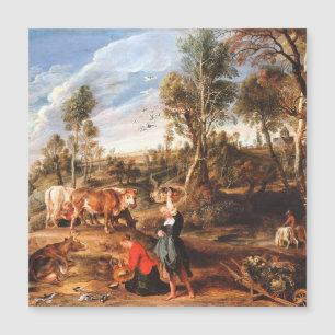 Peter Paul Rubens Milkmaids con ganado en tierra
