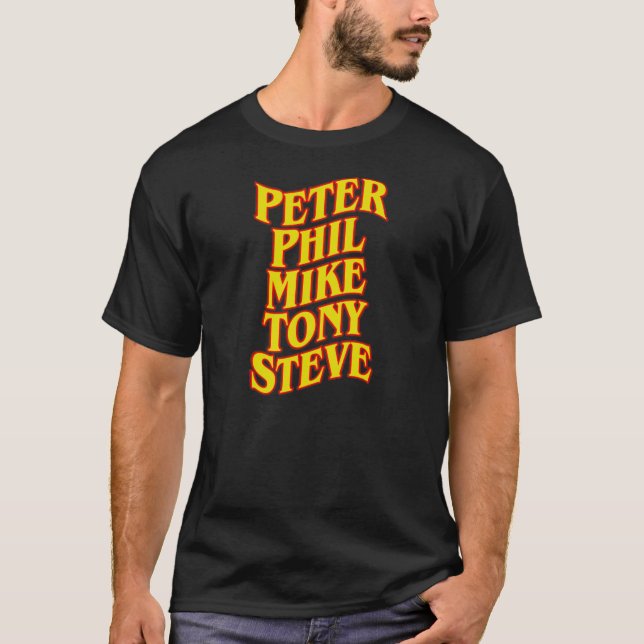 Peter, Phil, Mike, Tony, y camiseta de Steve (Anverso)