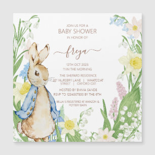 Peter: Primavera de conejo florece Baby Shower azu