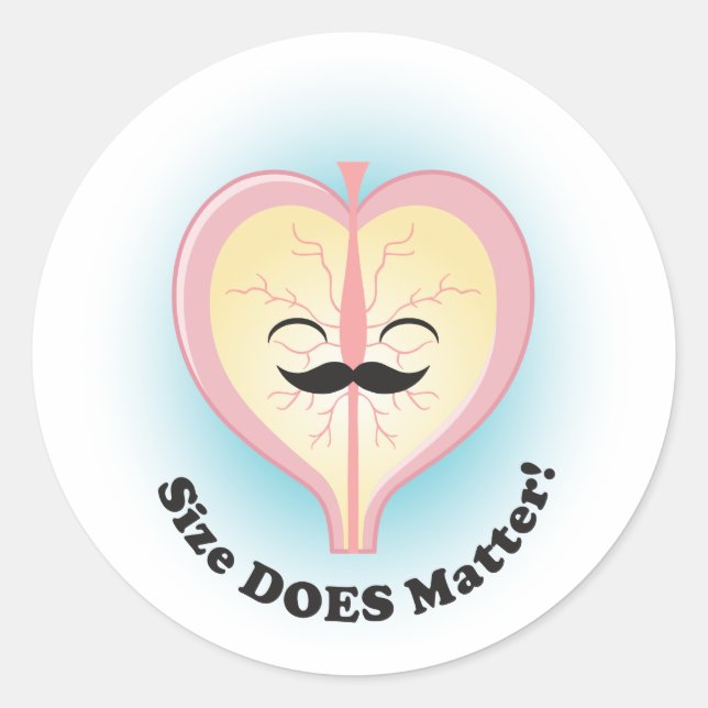 Peter Prostate "¡El tamaño sí importa!" Pegatinas (Anverso)