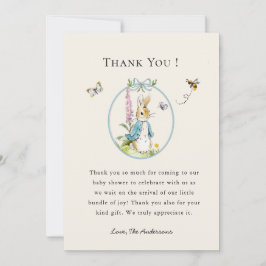 Peter rabbit Baby baby ducha Gracias tarjeta