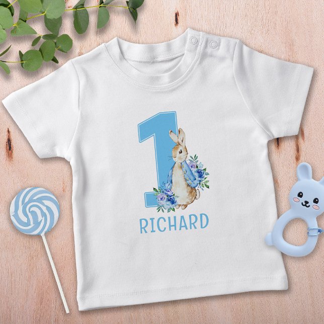 Peter Rabbit Baby Boy Primer Nacimiento Camiseta (Subido por el creador)