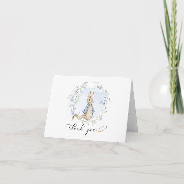 Peter Rabbit Baby Boy - Tarjeta de agradecimiento (Anverso)