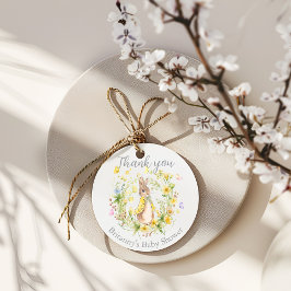 Peter Rabbit Baby Shower Gracias etiqueta de favor