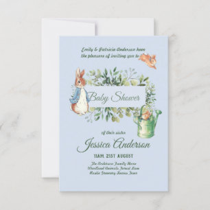 Peter Rabbit BABY SHOWER Invitaciones niño o Chica