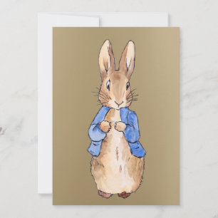 Peter Rabbit en invitación de oro