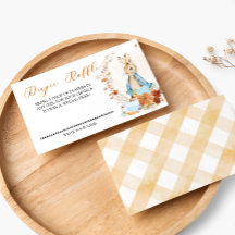 Peter Rabbit Fall Baby Boy - Tarjeta Diaper Raffle