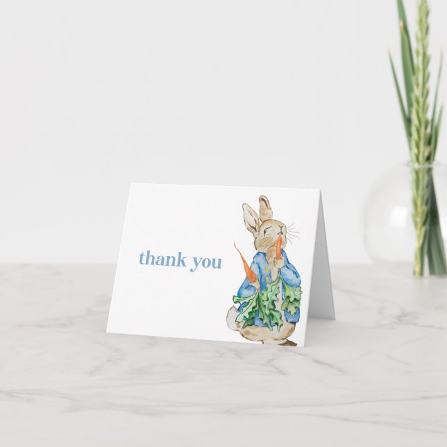 Peter Rabbit Gracias Tarjeta Baby Shower (Anverso)