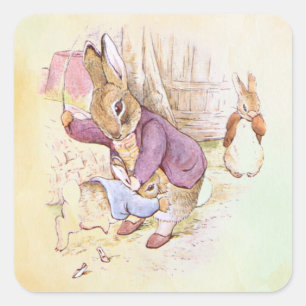 Peter Rabbit (papá) Pegatina cuadrado