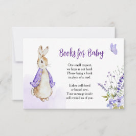 Peter Rabbit Purple Books para la tarjeta del bebé